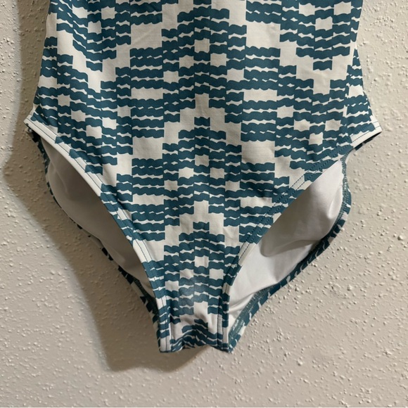 Kate Spade Geometric One Piece Swimsuit - Size S - Harbor Fog - Picture 7 of 7